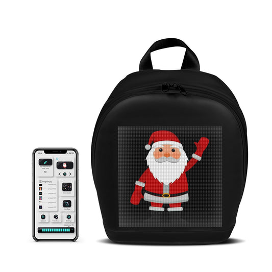 arimepi LED Backpack,LED Backpack with Programmable Full Color Display,Ideal gift for birthday/Christmas T6(black)