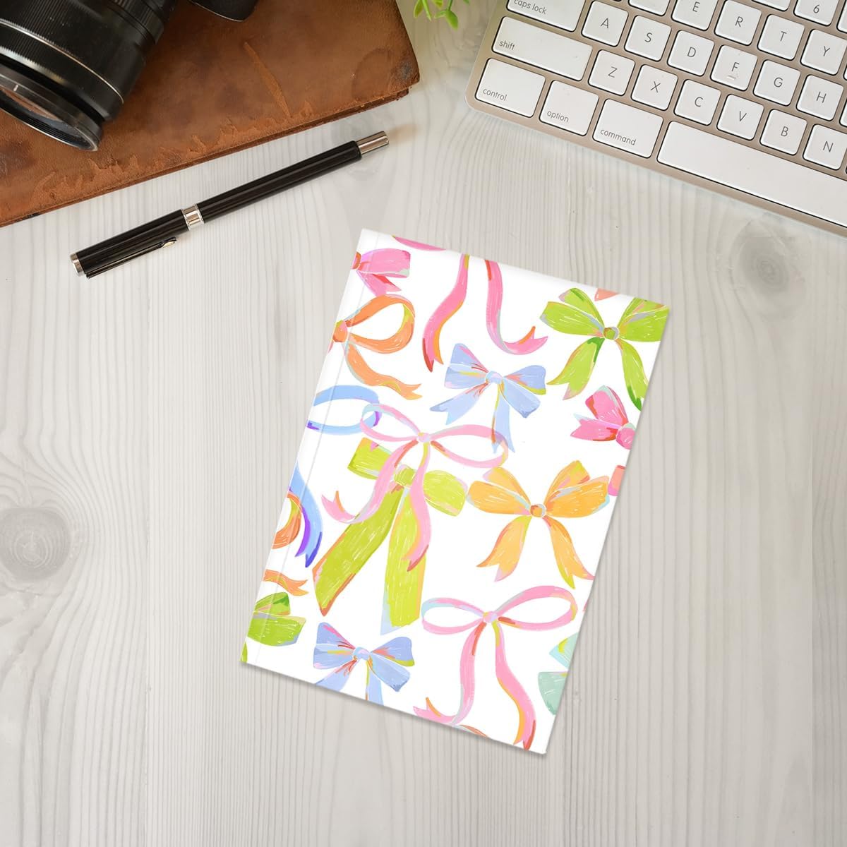 Pink Bow Notebook Journal, A5 Journal Notebook for Office Note Taking, 8.3 x 5.8 inch Writing Diary Subject Notebooks Planner, Travel Journaling-11
