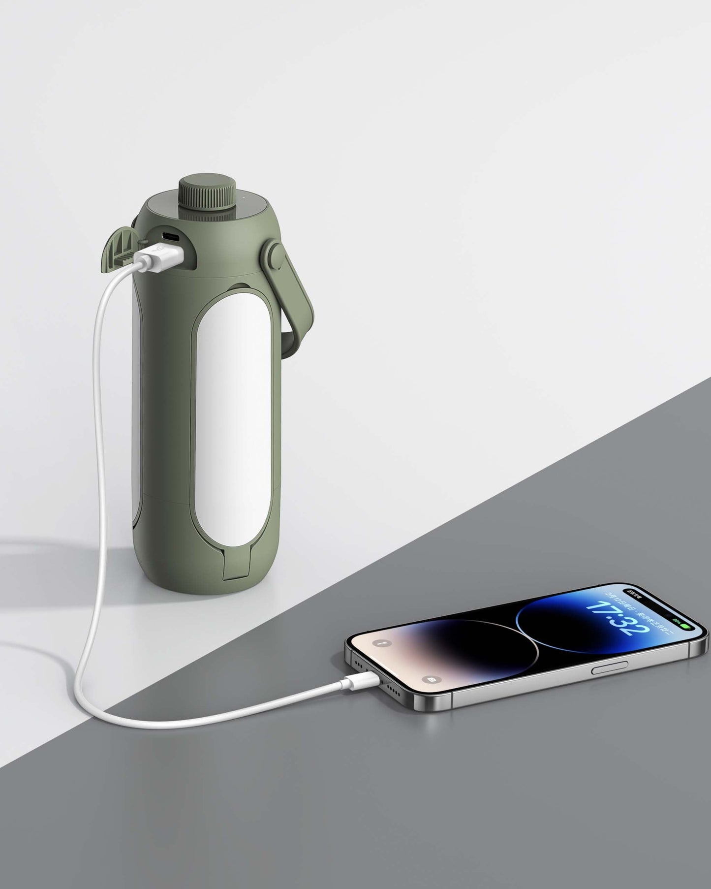 8AMTECH Camping Lantern, Portable Outdoor Light Folding Flashlight Large Capacity Emergency Power Supply Rechargeable Light for Backpacking, Hiking, Fishing, Emergency, Hurricane