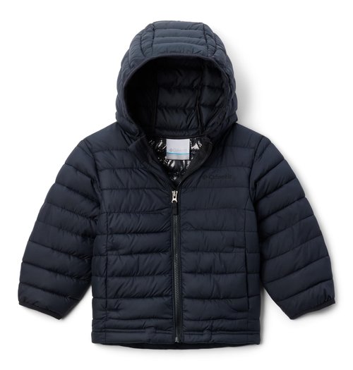 Columbia Toddler Boys Powder Lite II Hooded Jacket, Black, 4T