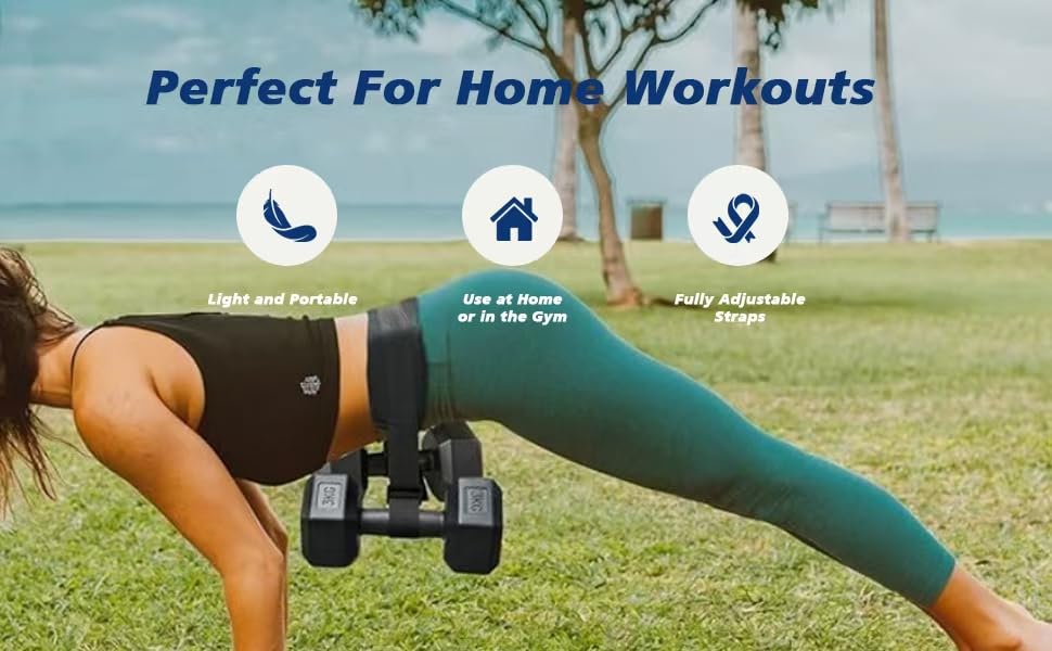 All-in-One Hip Thrust Belt for Dumbbells, Kettlebells, and Plates - Enhanced Hip Protection, Slip-Resistant Padding - Ideal for Gym, Home, and On-the-Go Workouts