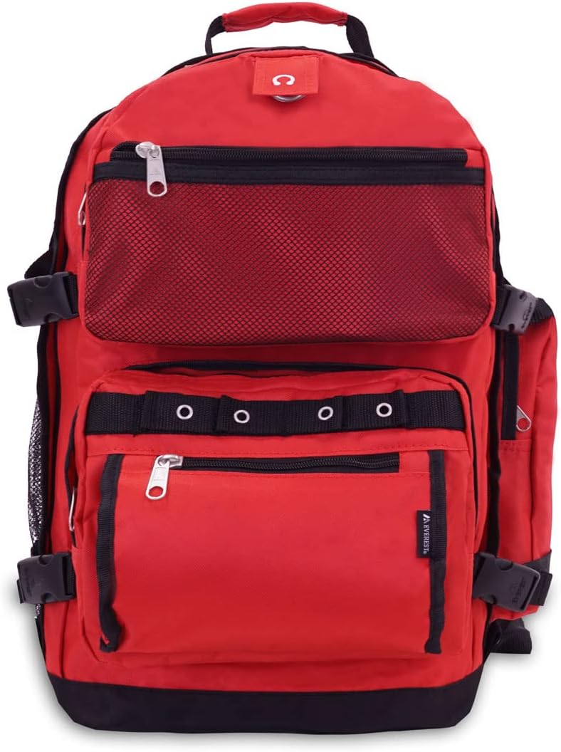 Everest Oversize Deluxe Backpack, Olive/Black, One Size