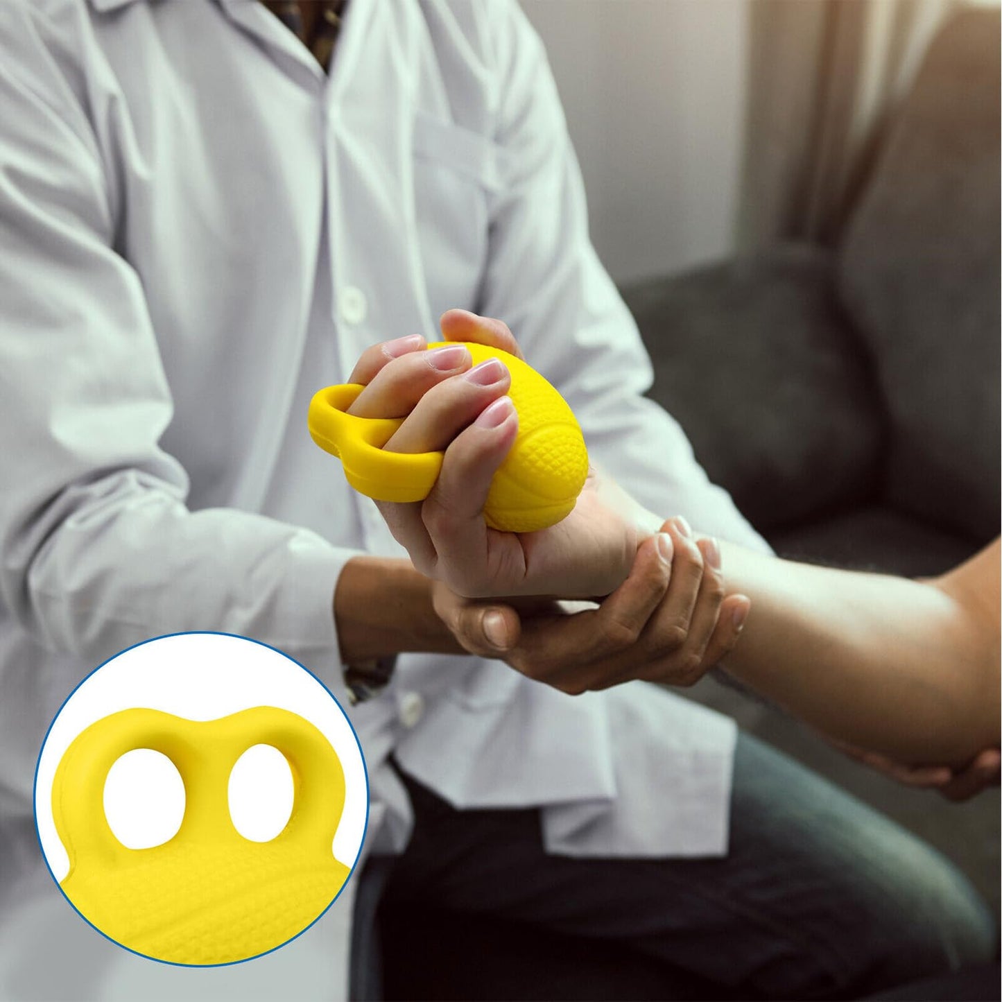 Hand Finger Gripper Exerciser Ball Strength Training Grip Circle Grips - Suitable Stress Therapy Relief Squeeze Training