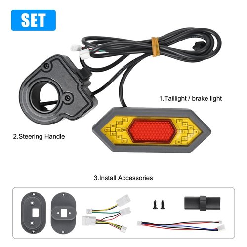 Electric Scooter Accessories - LED Rear Light, Turn Signals Compatible with M365/365PRO
