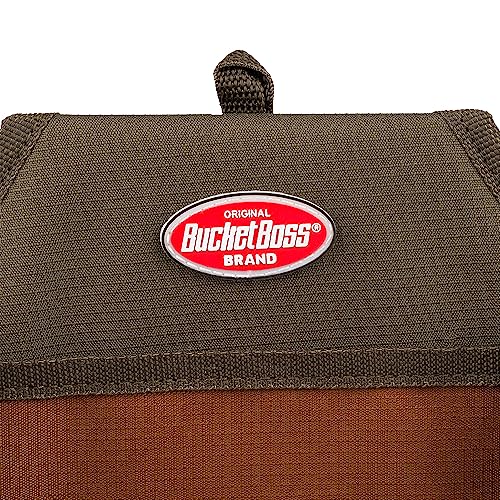 Bucket Boss Parachute Pouch with Speed Square Pocket and Flap Fit in Brown, 54135