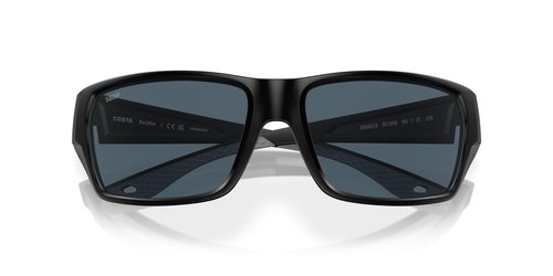 Costa Man Sunglasses Matte Black Frame, Gray Lenses, 60MM