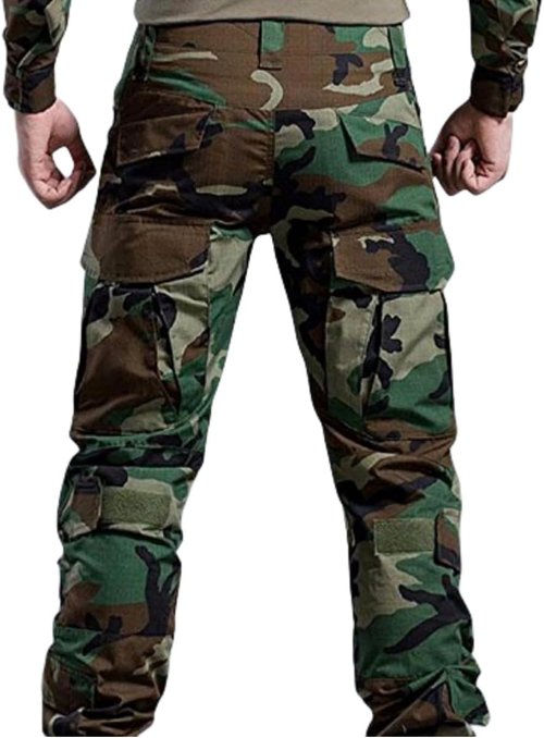 H World Shopping Military Army Tactical Airsoft Paintball Shooting Pants Combat Men Pants with Knee Pads Jungle camo (M-32W)