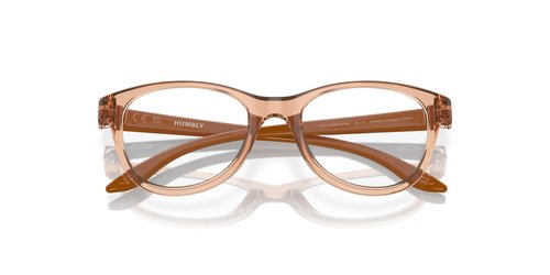 Oakley Youth OY8022 Humbly Round Sunglasses, Polished Transparent Sepia/Demo Lens, 44 mm