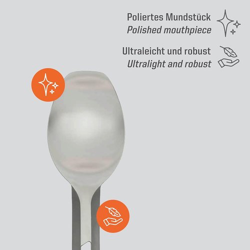 Esbit Long Spoon | Titanium| BPA-Free | Ultralight Weight |Camping, Backpacking, Sports | Outdoor Kitchen | Extra Long