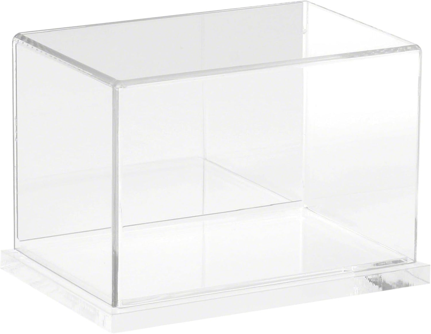 Plymor Clear Acrylic Display Case with Hardwood Base, 6" W x 4" D x 4" H