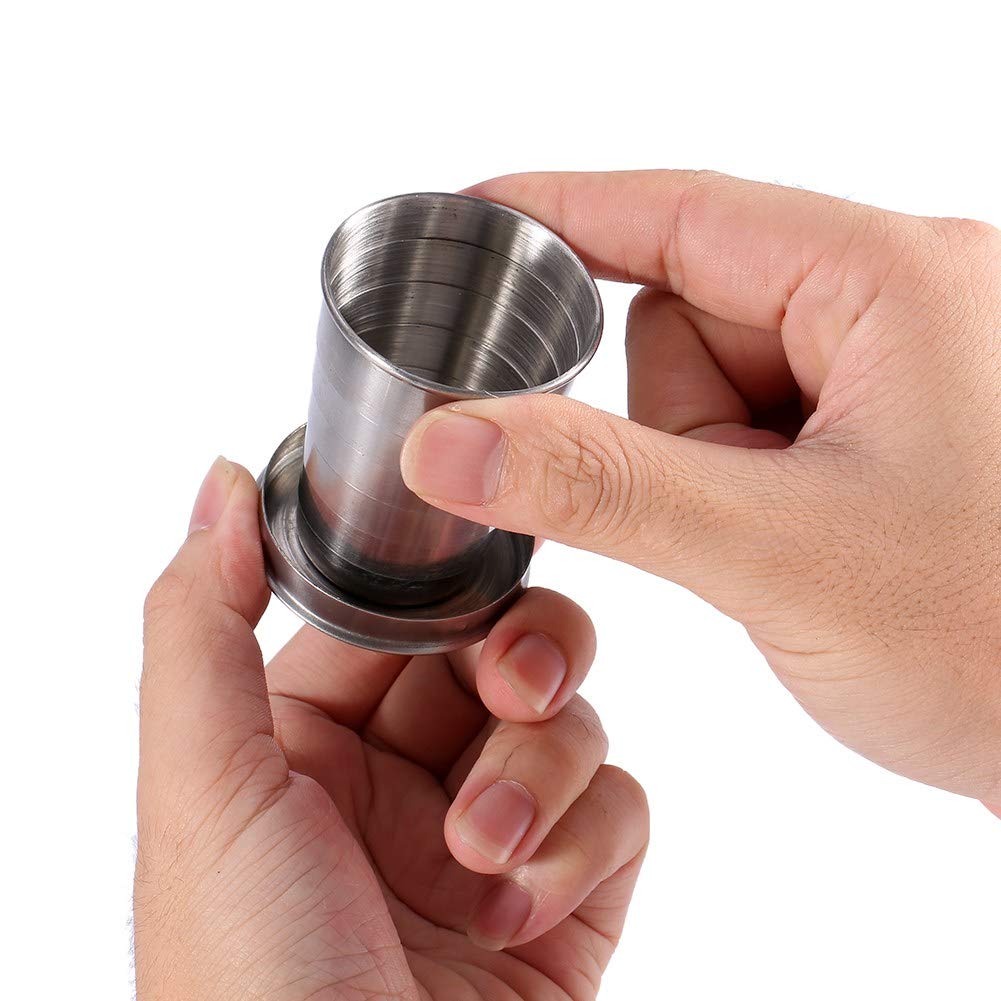 Collapsible,Collapsible Cups for Traveling,Collapsible Cups,Travel Cup,Foldable Cup,Stainless Steel Collapsible Cup Compact, and Portable Travel Cup