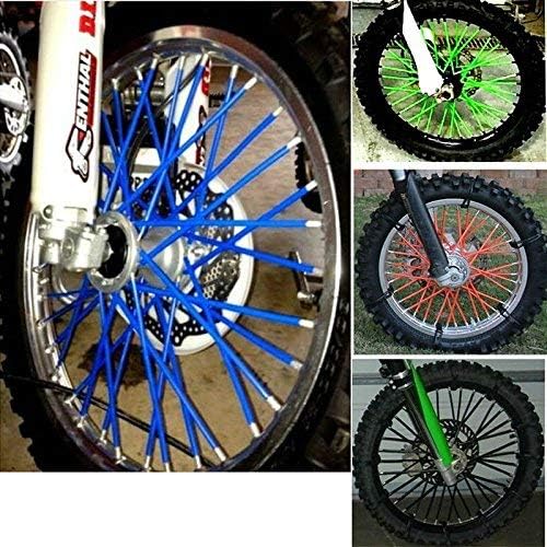 72Pcs Universal Spoke Skins Covers，Wheel Spoke Wraps Skins Pipe Trim Decoration Protector For Motorcycle Dirt Bike Yamaha Honda BMW Suzuki Kawasaki(Pink)