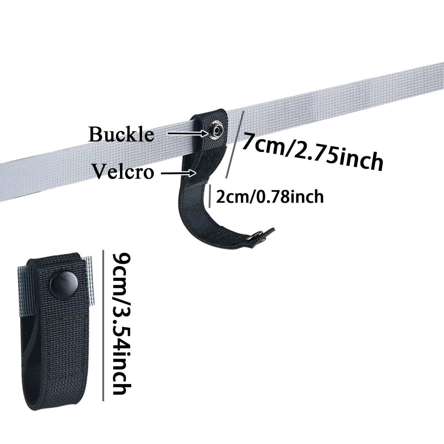 Handcuff Holder Strap 2Pcs Handcuff Strap Retainer Nylon Hand Cuff Belt Keeper Clip for Duty Belt Law Enforcement Police