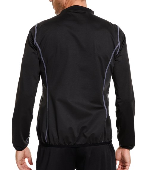 LAZAWG Men Sauna Suit Sweat Jackets Long Sleeve Zipper Shirt for Gym Workout Top