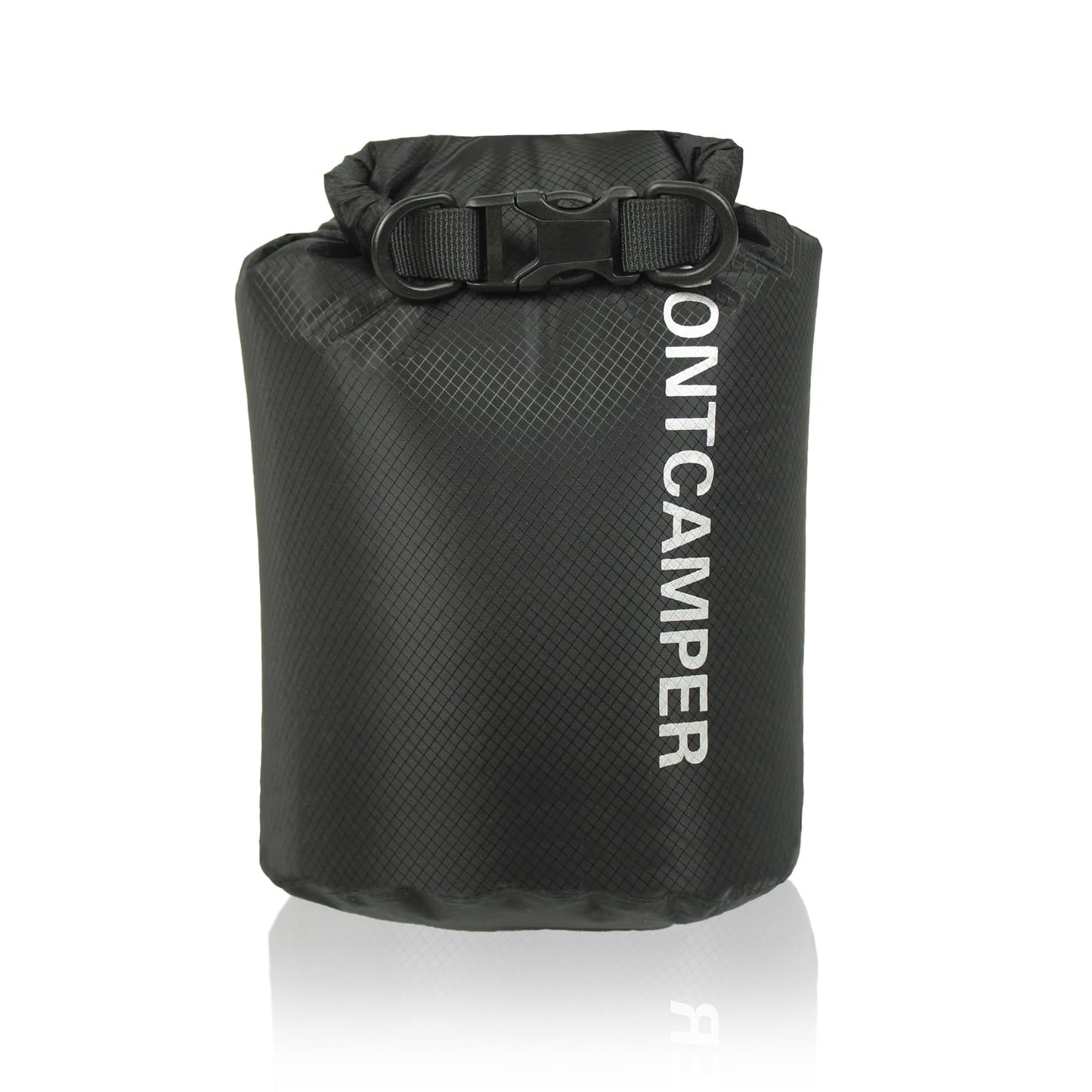 MONTCAMPER Waterproof Dry Bag 3L – 30D Nylon Roll Top Dry Sack with PU Coating, Lightweight Water-Resistant Storage for Kayaking, Camping, Hiking, Fishing & Beach (Black)