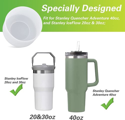 VGHNQ Boot for Stanley Cup, Silicone Sleeve for 40 30 OZ Quencher Adventure Tumbler, Bottom Boot for IceFlow Flip 30 20 oz, Base Cover Protector for 40OZ Accessories