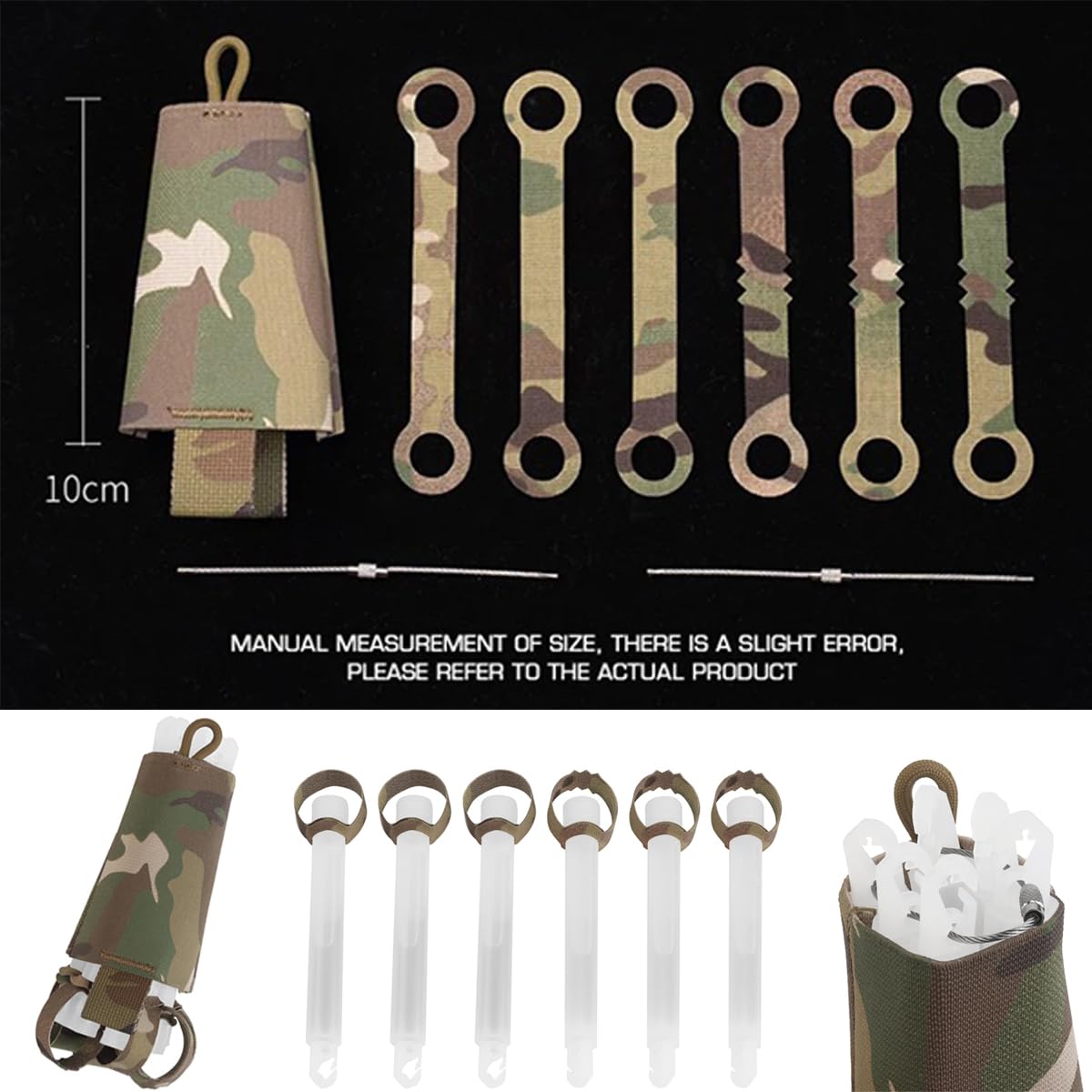 Glow Sticks Pouch Tactical Chemlight Holders Outdoor Adventure Hunting Airsoft Gear