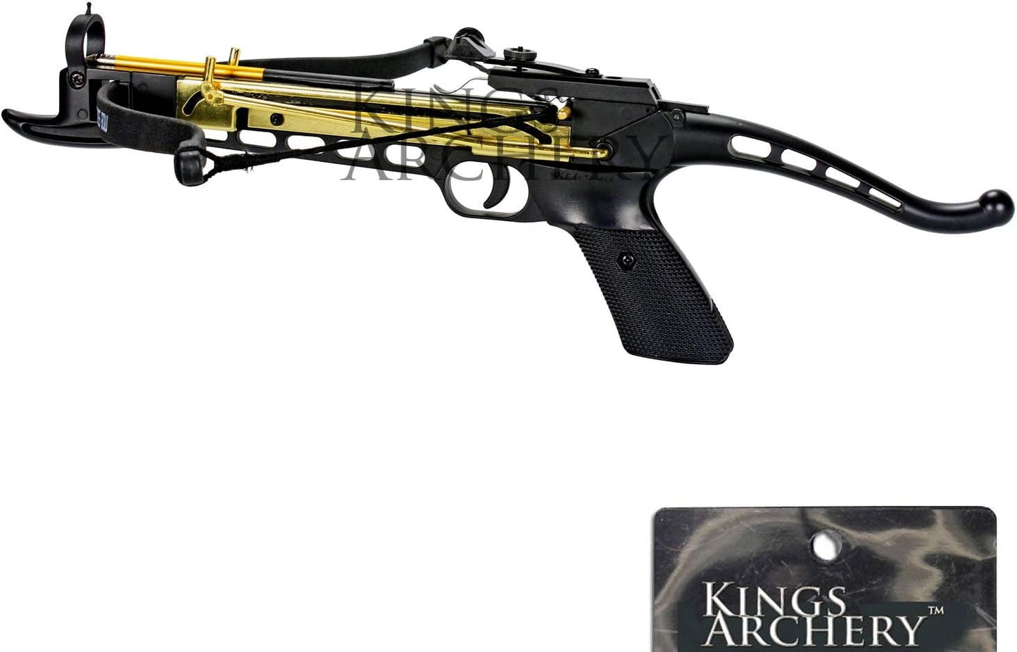 Crossbow Pistol Self Cocking 80 LBS with Adjustable Sights, Aluminum Arrow Bolts, and Safety Feature