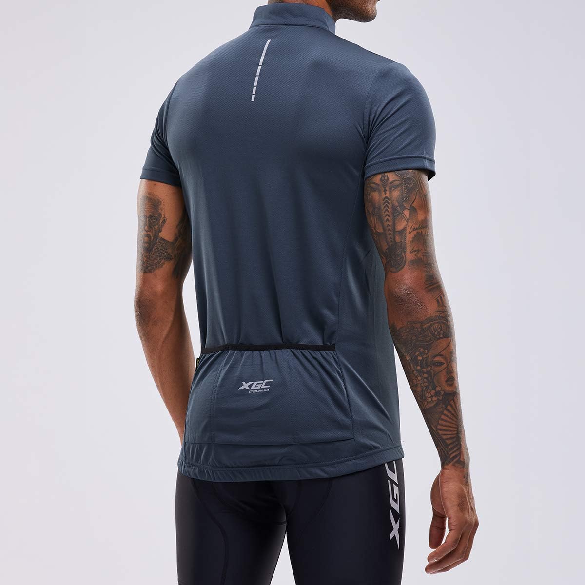 XGC Men's Short/Long Sleeve Cycling Jersey Bike Jerseys Cycle Biking Shirt with Quick Dry Breathable Fabric