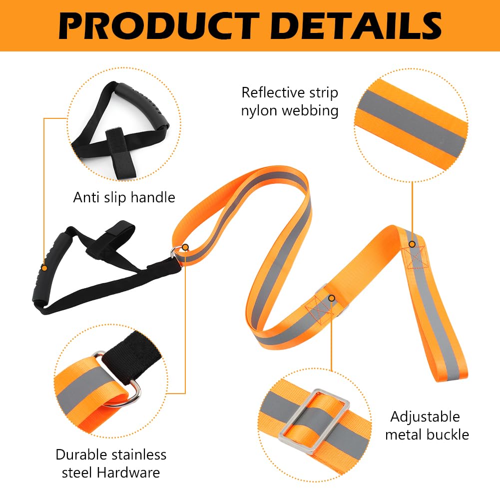 Kakalote Deer Drag Harness Hunting Gear, Heavy Duty Deer Drags Rope Deer Pulling Harness with Adjustable Shoulder Strap & Non-Slip Handle, Deer Hunting Accessories for Deer Hunters