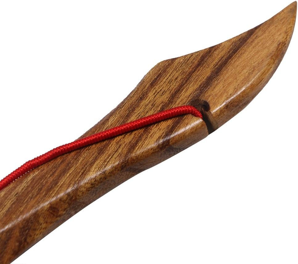 TOPARCHERY Black Hunter Traditional Recurve Bow 53'' Archery Hunting Handmade Horse Bow Longbow 30-50 lbs