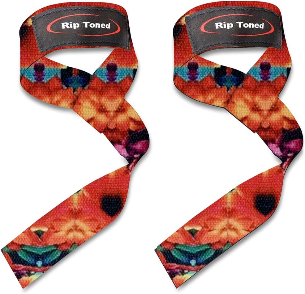 Rip Toned Performance Wrist Straps For Weightlifting - 23" Weight Lifting Straps for Men, Women (Padded) - Cotton Gym Wrist Wraps for Deadlift, Strength Training, Powerlifting, Bodybuilding