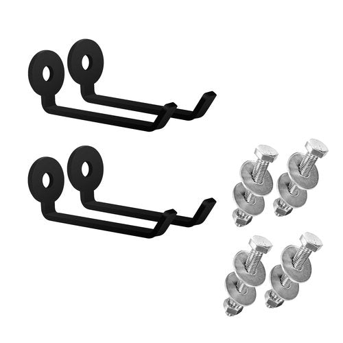 LHERUT Squat Rack Barbell Holder, 4pcs Hook Attachments - Power Rack Storage Accessories, Resistance Band Holder
