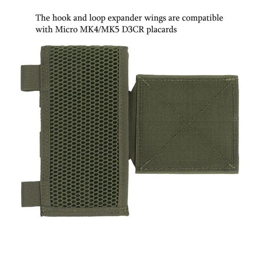 Tactical Chest Rig Side Saddle Pair,Hoop and Loop Expander Wing Side Entry Panel Compatible with Micro MK4/MK5 D3CR Placard