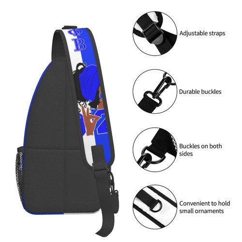 Sling Bag for Women Sorority Paraphernalia Gifts Lightweight Crossbody Daypack with Adjustable Chest Bag for Sports Travel, Hiking