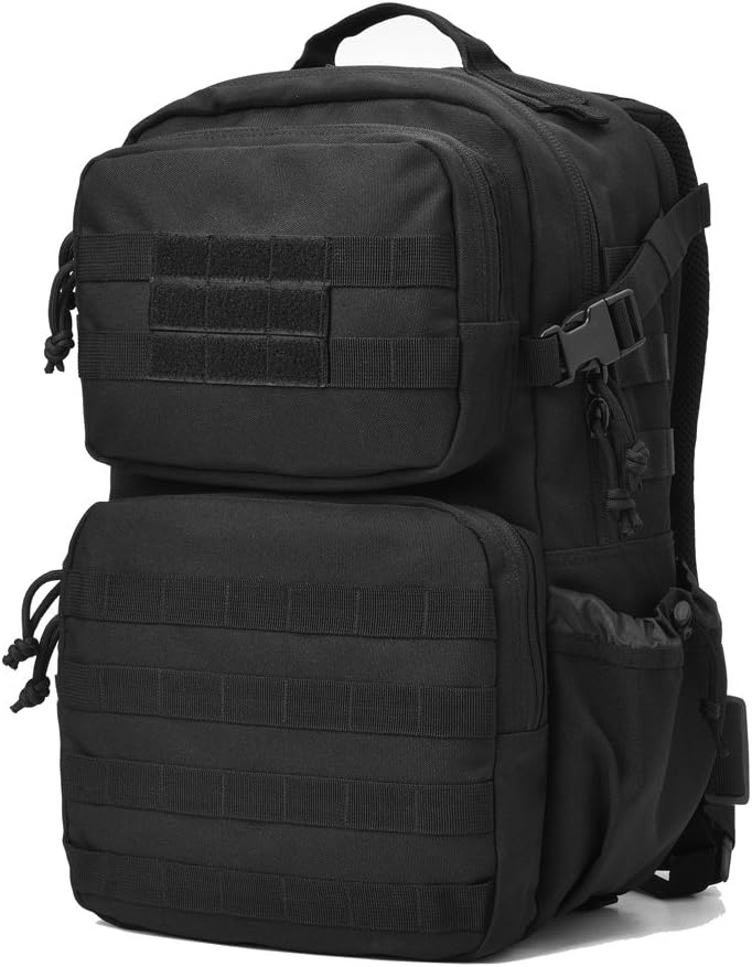 REEBOW GEAR Military Tactical Backpack Army Assault Pack Molle Bug Bag Backpacks Rucksack for Outdoor Sport Travel Hiking Camping Daypack Black