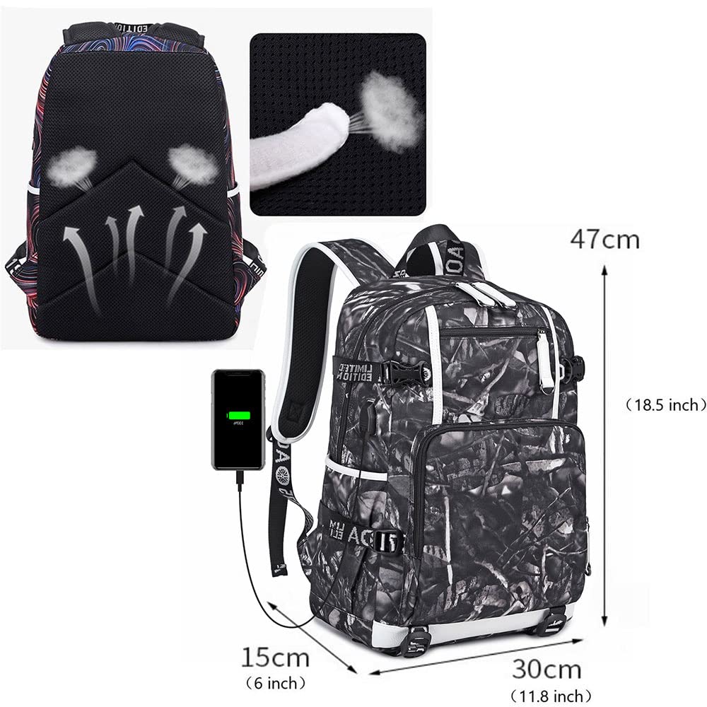 Ansigeren No. 30 Basketball Player Multifunctional Backpacks Sports Fan Bookbag Travel Student Backpack (W3)