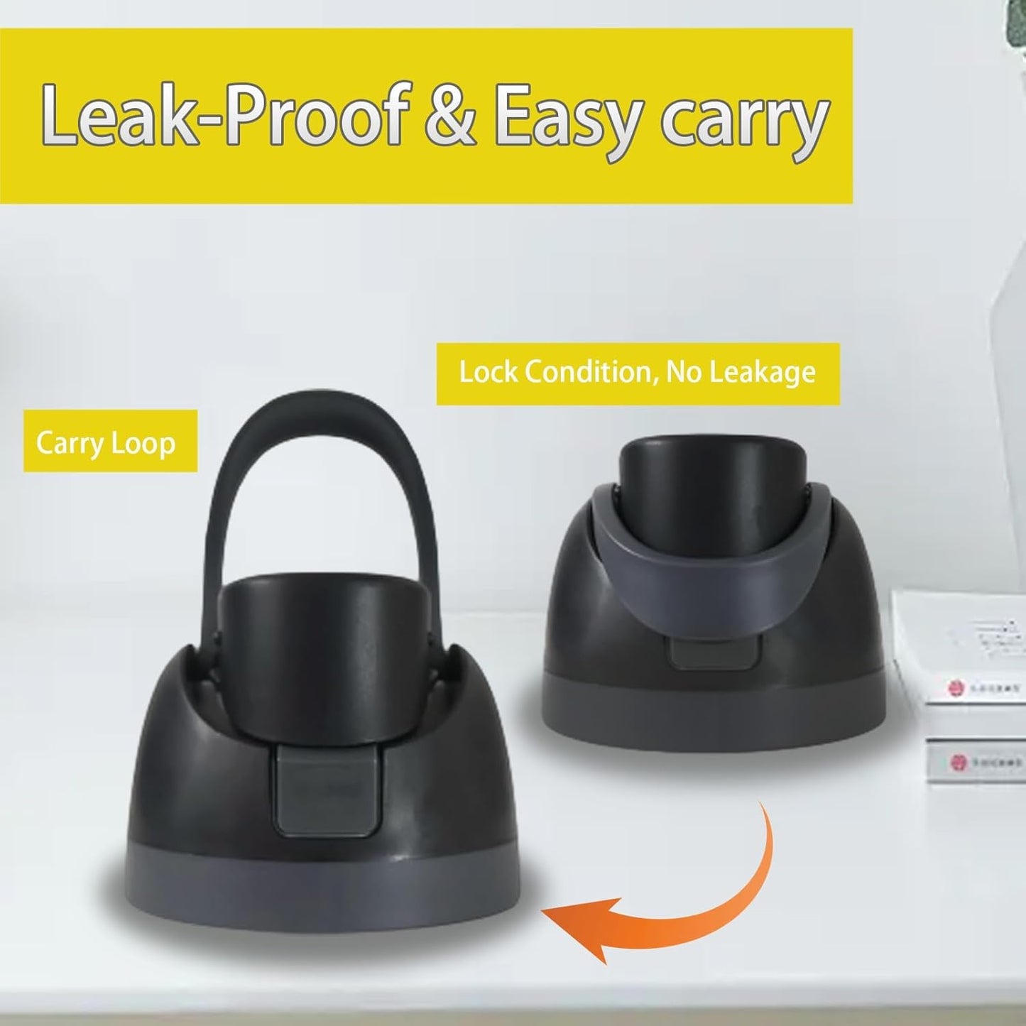 JIZHOUYAO Replacement Lid for Owala Freesip, Replacement Cap Compatible with Owala Freesip Cup 16oz 24oz 32oz 40oz,BPA-Free Replacement One Button Accessory for Owala Free Sip (Black)