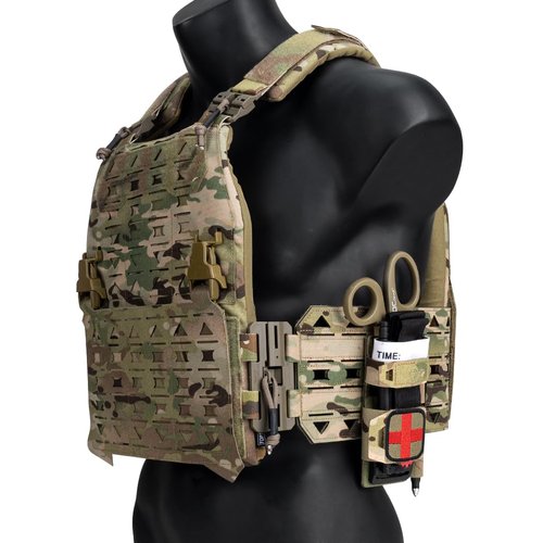 Tactical Tourniquet & Scissor Holder Molle Pouch - Medical Shears Trauma IFAK Holster (Camo)