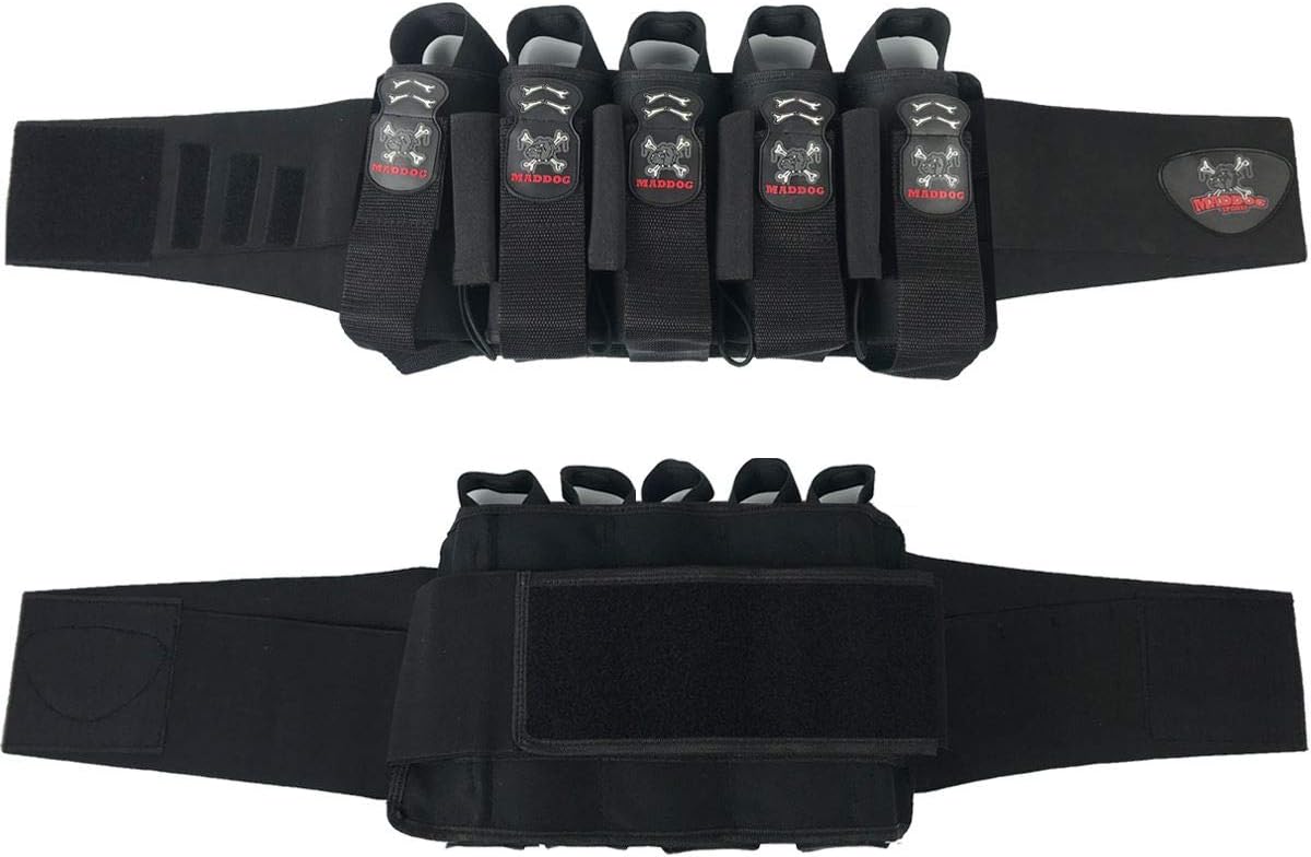 Maddog Pro 3+2 Paintball Harness Pod Pack | Pod Ejection | Adjustable Elastic Velcro Belt