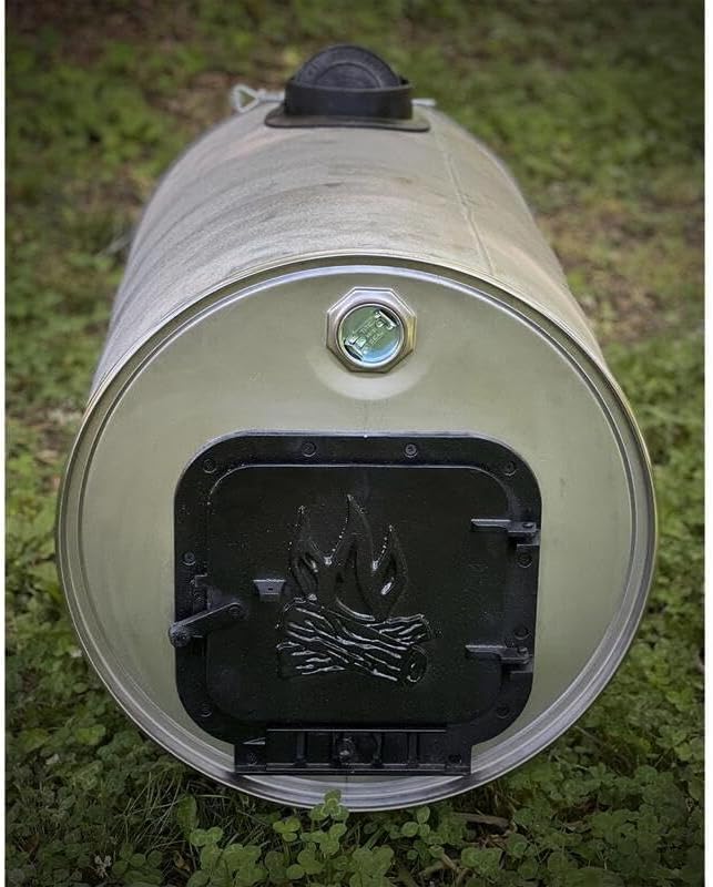 US Stove BSK1000 Barrel Camp Stove Kit, Medium, Black