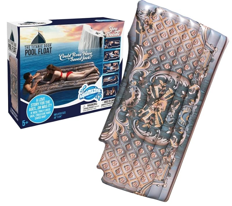 Large Titanic Movie Pool Float - 48x84 Inch Inflatable 2-Person Raft