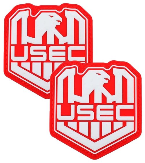 EnigmaGlow 2 Pcs Glow at Night Russia USEC Escape from Tarkov Tactical Morale Military Patch 3D PVC Rubber Applique Emblem Hook Backed