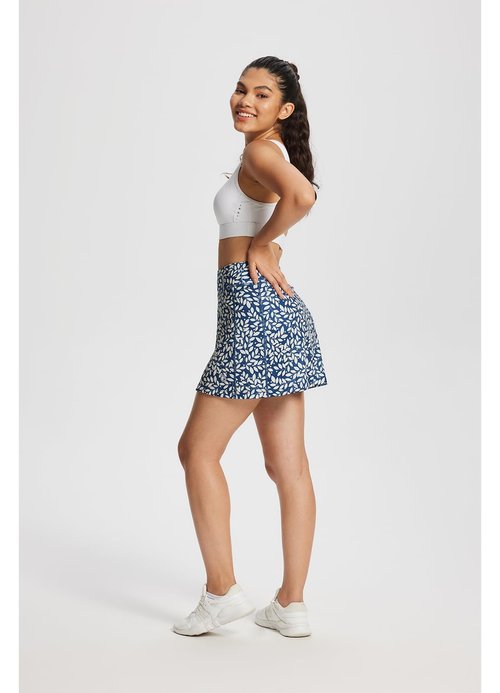 baleaf Women's Golf Skorts Tennis Skirts with Pockets Athletic Running Workout Sports Printed Navy Leaf XS