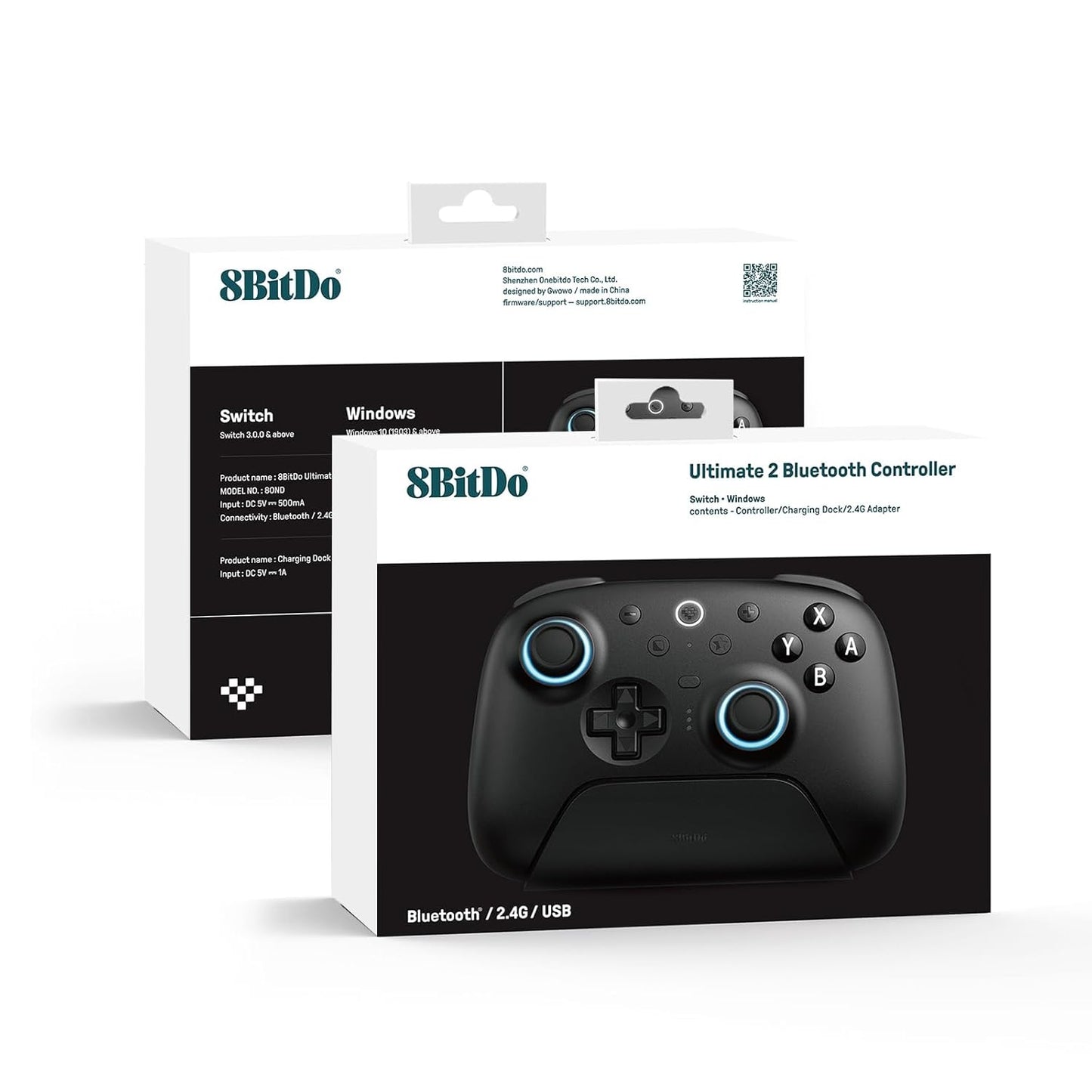 8BitDo Ultimate 2 Bluetooth Controller for Switch, Switch 2, PC&Windows,Switch Pro Controller with TMR Joysticks,Tactile/Hall Triggers,Programmable L4/R4 Bumpers,2 Back Paddle Buttons,RGB Ring,Yellow