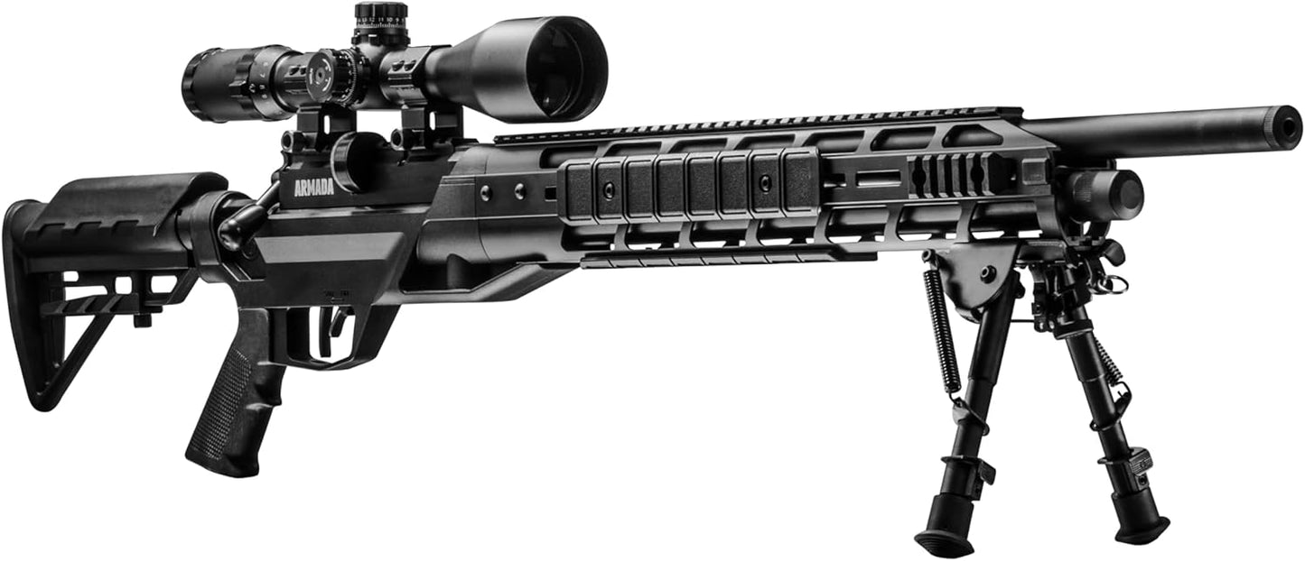 Benjamin Armada BTAP25SX .25- Caliber Pellet PCP Hunting/ Target Air Rifle And Scope, Black