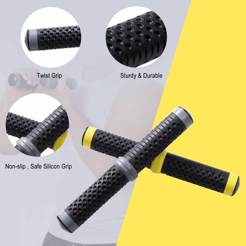 Twist Grip for Resistance Bar: Resistance Bar for Physical Therapy - Twist Grip Strength Trainer Hand Exerciser Bars Arm Wrist & Elbow Strengthener(Yellow-44lb)