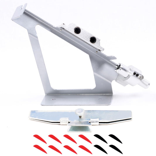 FENJANER Arrow Fletching Jig - Adjust Archery Arrow Fletchings Tool Jig Kit with Clamp for DIY Arrow Vanes (Sliver)