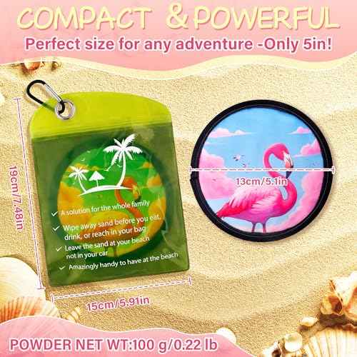 Sand Remover Bag for Beach, Sand Eraser Brush Wipe Mitt for Family Kids Women,Talc-Free & Reusable Beach Essentials Natural Ingredients, Vacation Must Haves Accessories for Summer Trip