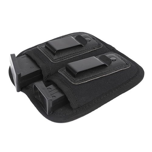 Two Slots Pistol Mag Pouch Double Stack Magazines Pouch with Belt Clips for 9mm .40 .45 .380 Glock 17 19 22 26 43 Sig P365 P320 S&W M&P Waistband Pistol Mag Holster