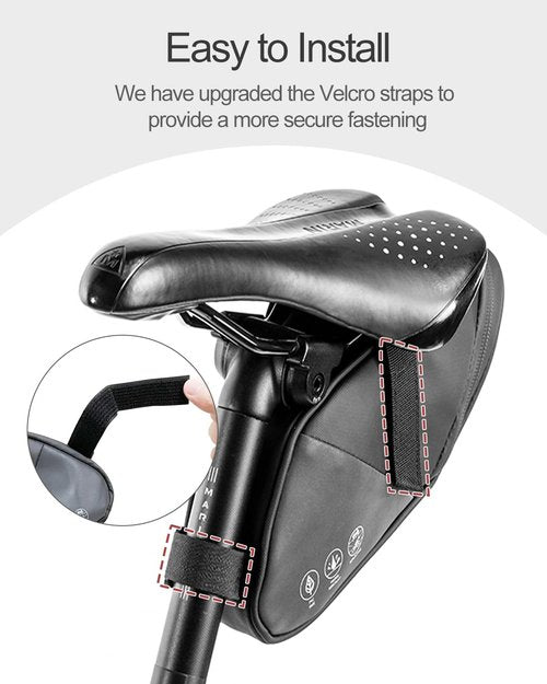 Danuosie Bike Seat Bag, Water Resistant Bicycle Saddle Bag Under Seat, Cycling Seat Pack for Mountain Road Bikes and Commuter, 1L