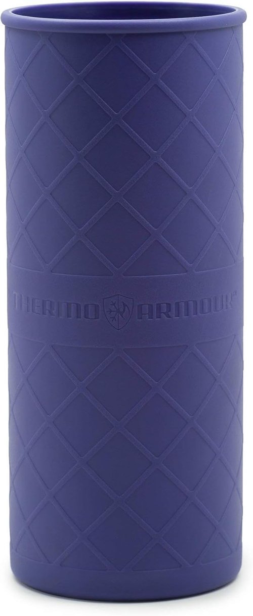 BottleGuard TPU Rugged Bottle Sleeve Skin Protector for 40oz Hydro Flask, ThermoFlask Stainless Steel Bottles (Plum)