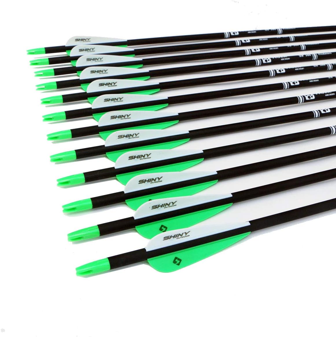 30Inch Carbon Arrow Practice Hunting Arrows with Removable Tips for Compound & Recurve Bow(Pack of 12)