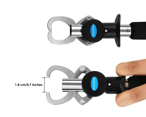 YCConcept Fish Gripper with Retractable Fish Measuring Tape Fish Lip Gripper with Scale for Fishing