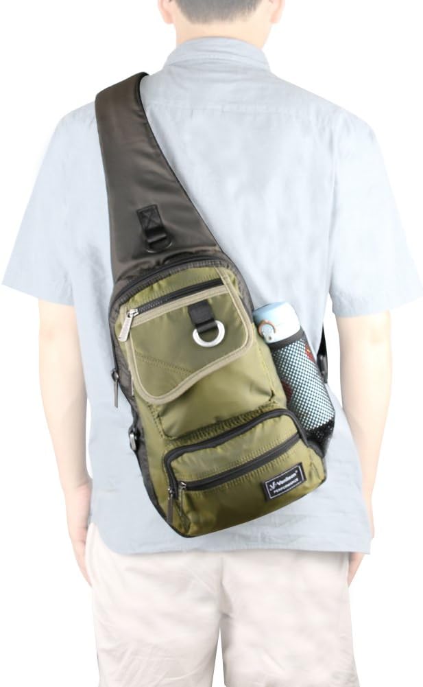 Sling Bag Chest Shoulder Backpack Crossbody Multipurpose Daypack For Men Women Black