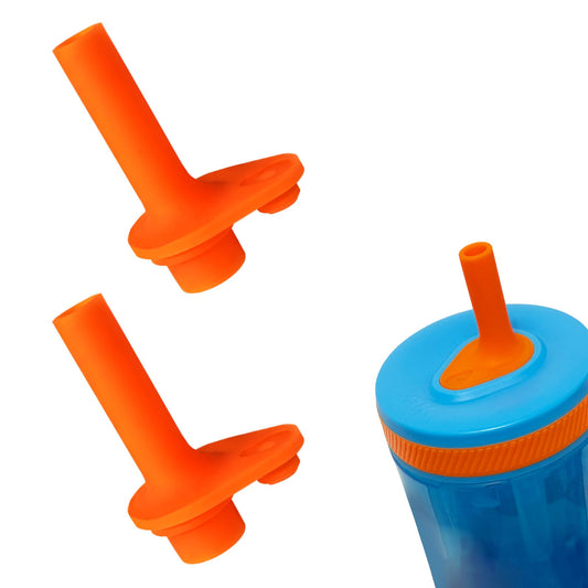 2pcs Bite Valve Compatible with Zak Designs Kelso 15 oz Water Bottle,Replacement Orange Bite Valve,Silicone material,BPA-Free and Durable